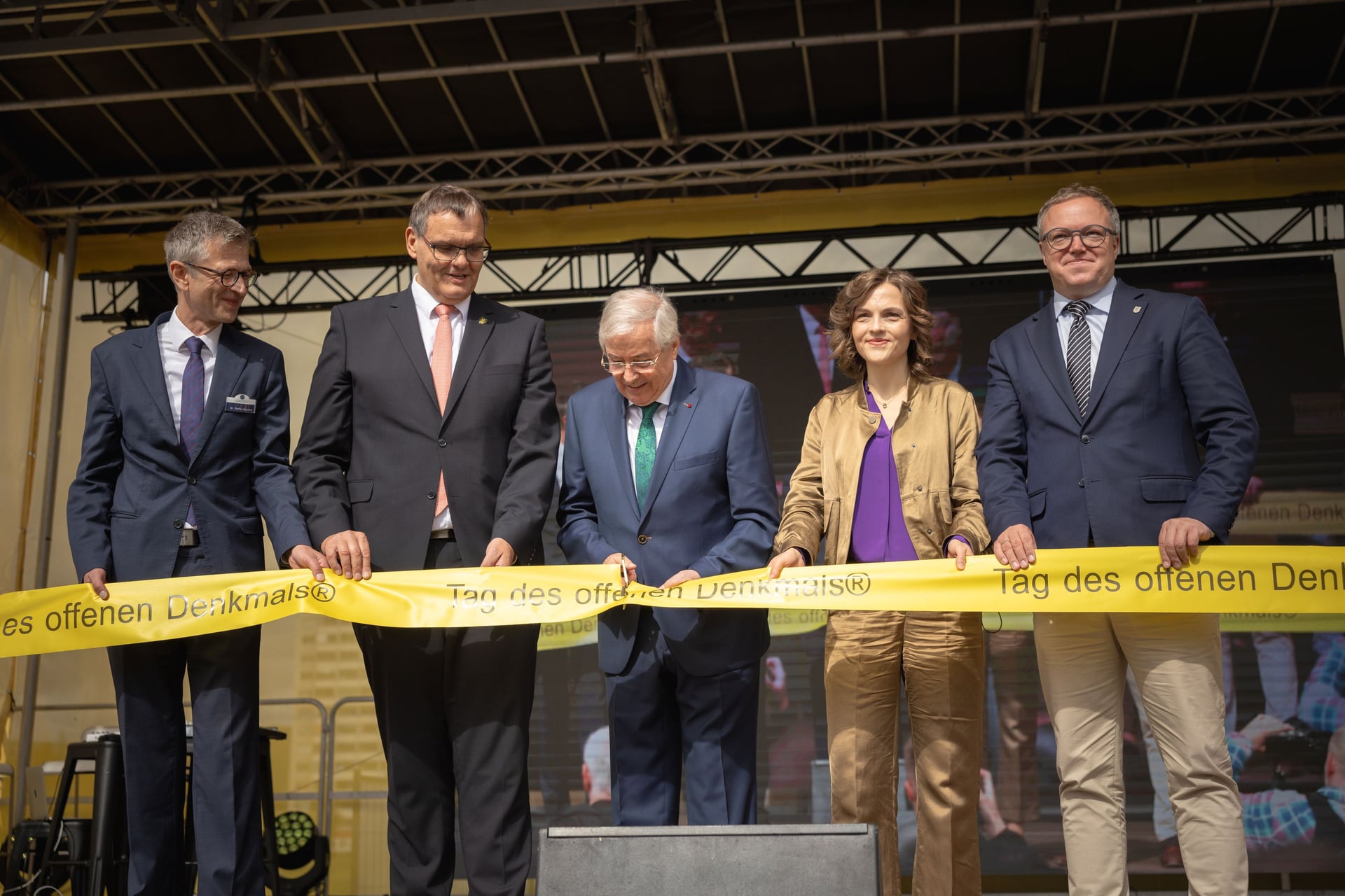 Das Band wird zerschnitten zur bundesweiten Eröffnung des Tags des offenen Denkmals 2025 Das Band wird zerschnitten zur bundesweiten Eröffnung des Tags des offenen Denkmals 2025