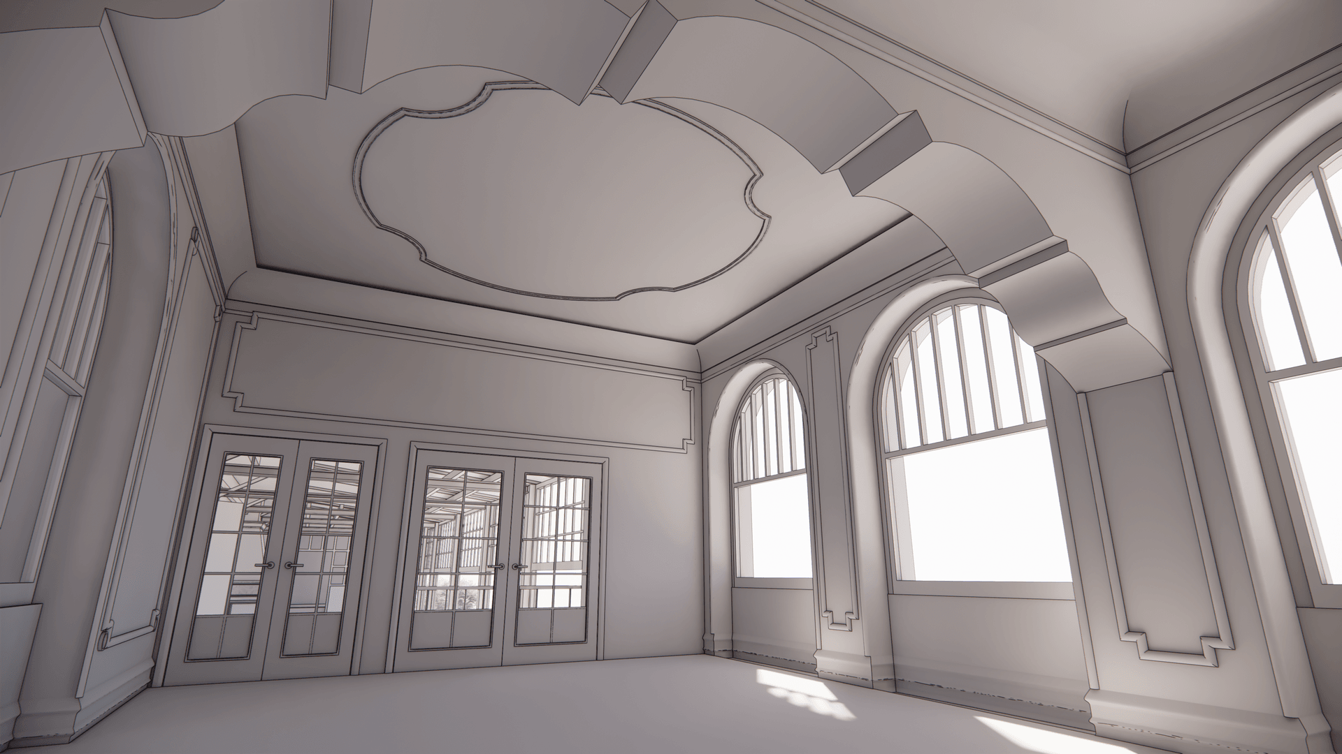 Hightech und Handwerk Render 2 Ballsaal Hightech und Handwerk Render 2 Ballsaal